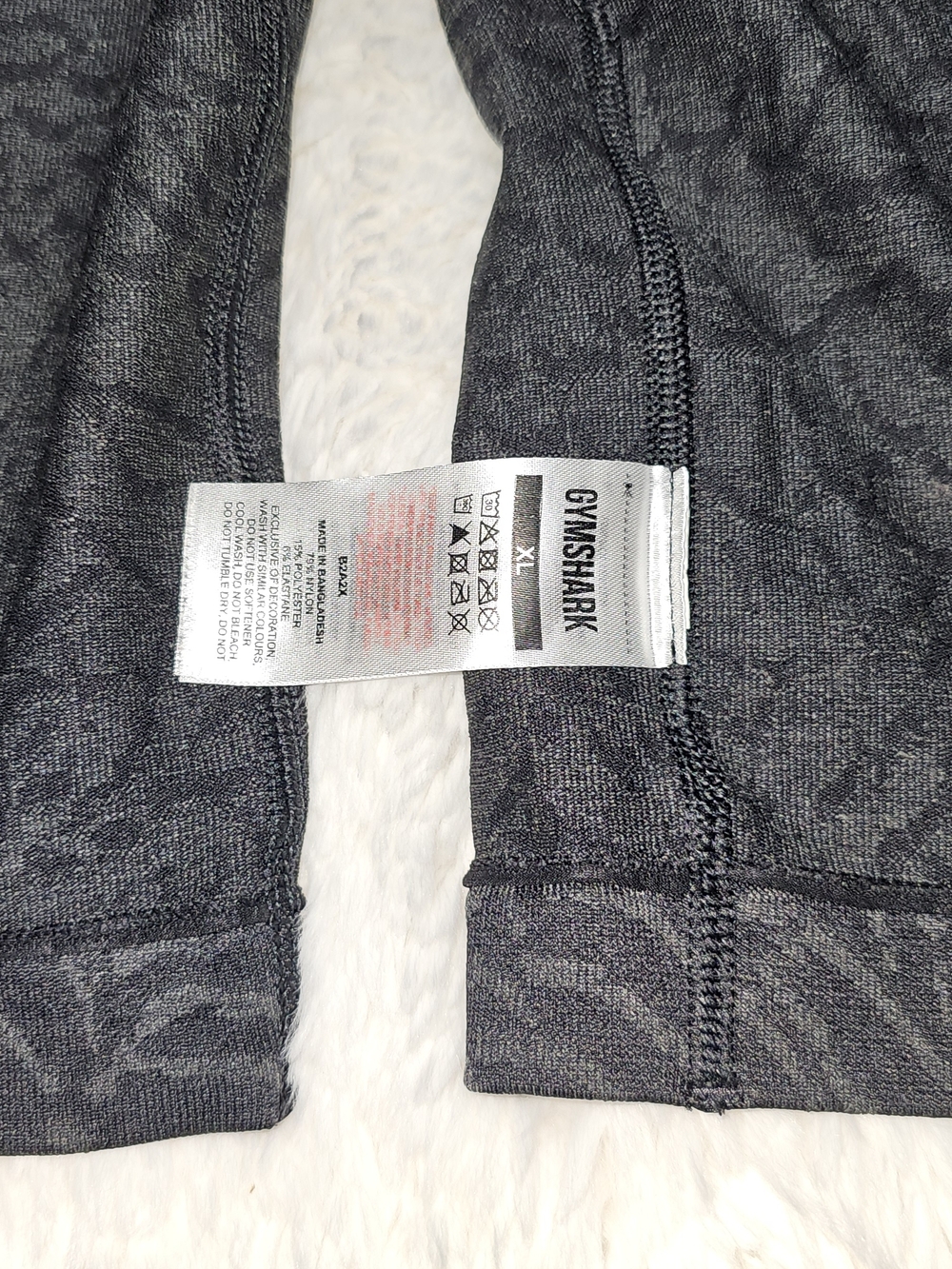 Gymshark Black Seamless Patterned Biker Shorts XXL - Picture 4 of 4